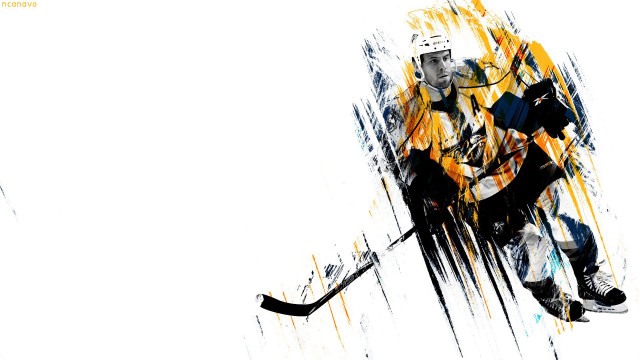 Hockey player yellow jersey stick free wallpaper for desktop - medium preview image