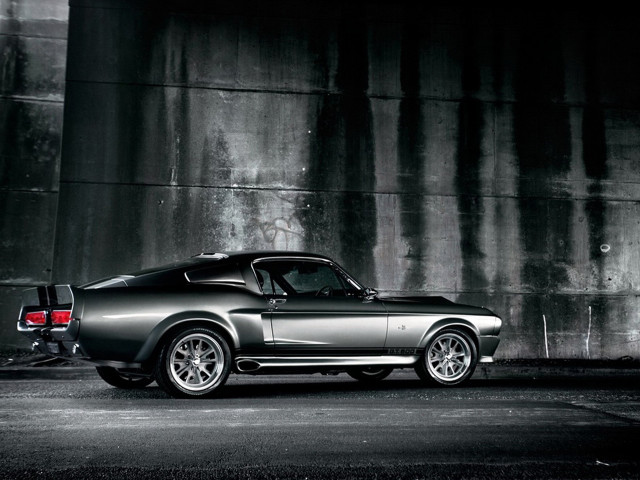 Mustang black white photo dark #2 free wallpaper for desktop - medium preview image