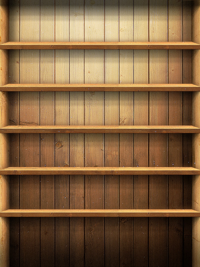 Wooden shelf three shelves light #2 free wallpaper for mobile - medium preview image