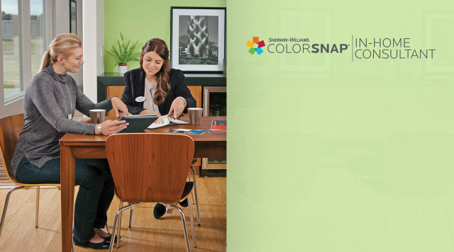 Two women sitting table green free wallpaper for desktop - medium preview image