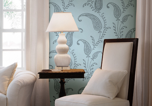 White chair lamp blue wallpaper free wallpaper for desktop - medium preview image