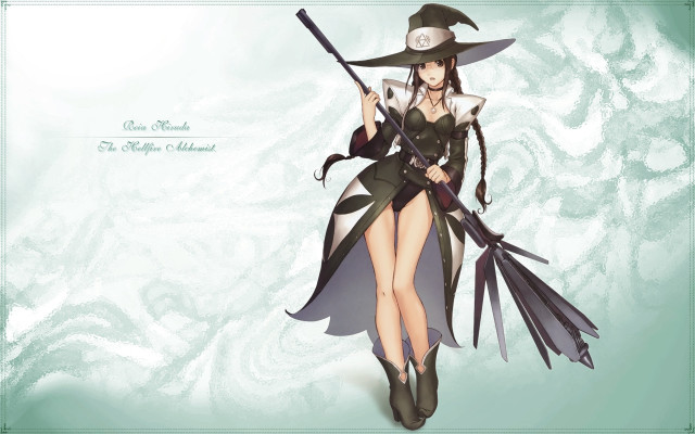 Witch costume broom hat pointed free wallpaper for desktop - medium preview image