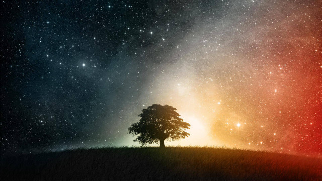 Lone tree hill night sky #2 free wallpaper for desktop - medium preview image