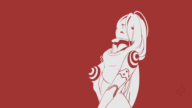 Woman microphone red background white free wallpaper for desktop - medium preview image