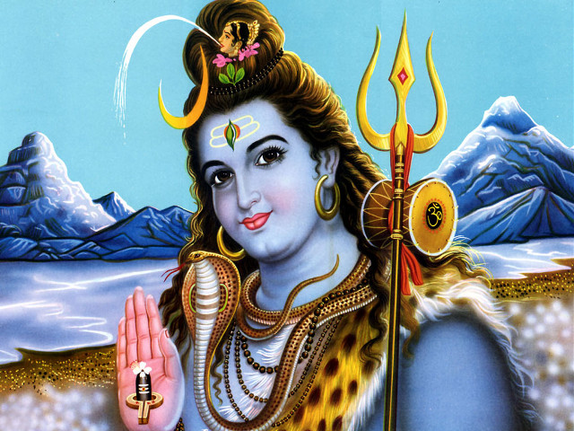 Hindu god snake shoulder painting #3 free wallpaper for desktop - medium preview image