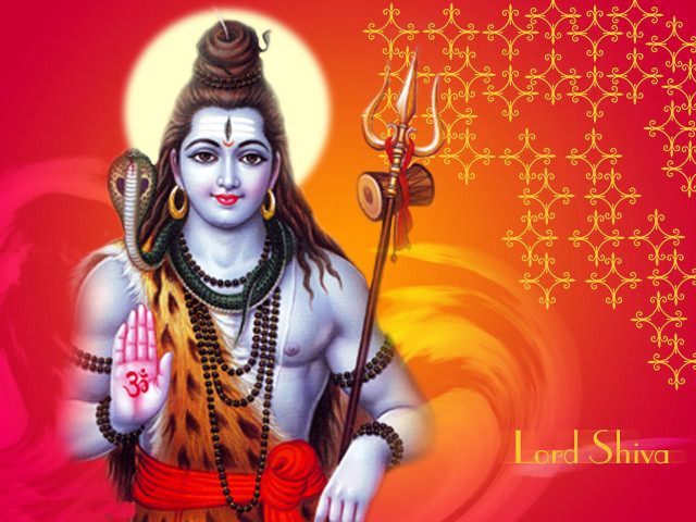 Lord shiva sword red background free wallpaper for desktop - medium preview image