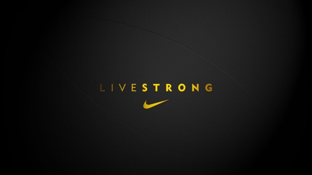 Black yellow nike logo livestrong free wallpaper for desktop - medium preview image