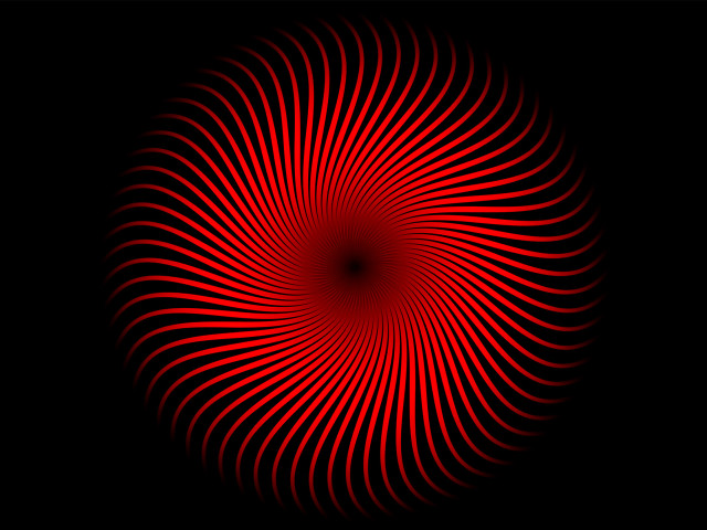 Red black circular design background free wallpaper for desktop - medium preview image