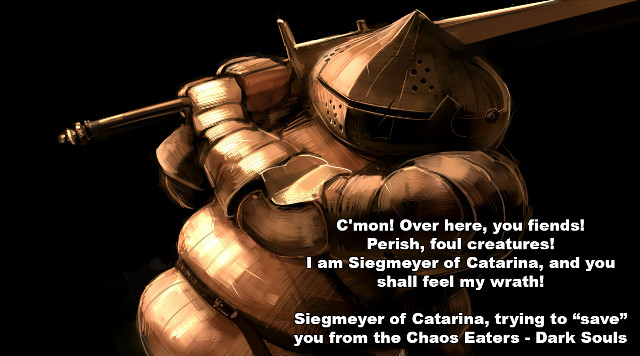 Knight holding sword quote below free wallpaper for desktop - medium preview image