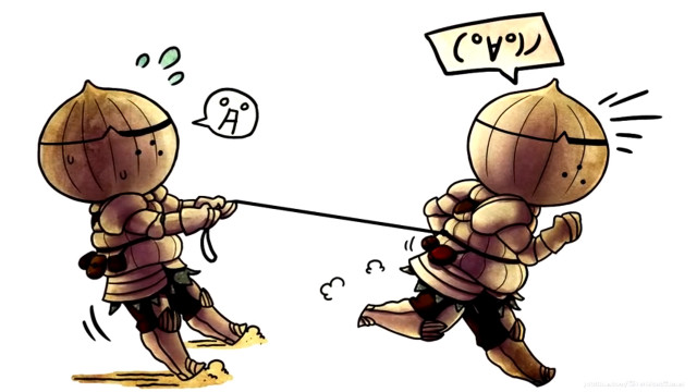 Cartoon two people fighting rope free wallpaper for desktop - medium preview image