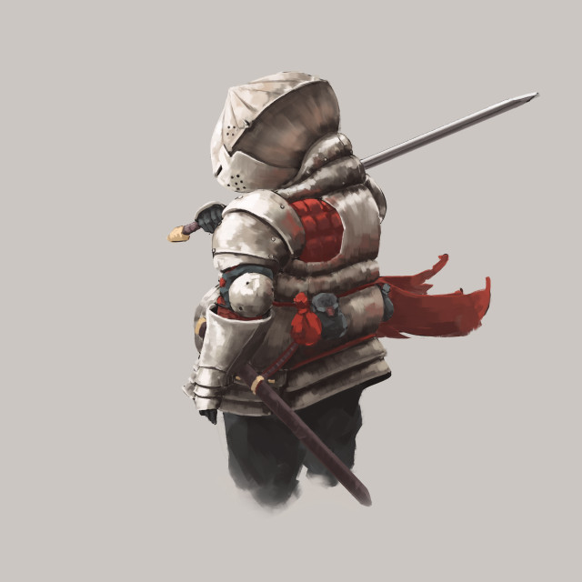 Man armor sword shield red free wallpaper for tablet - medium preview image