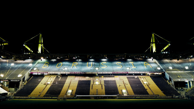 Stadium yellow black striped field free wallpaper for desktop - medium preview image