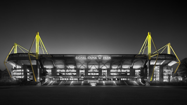 Stadium night large building yellow free wallpaper for desktop - medium preview image