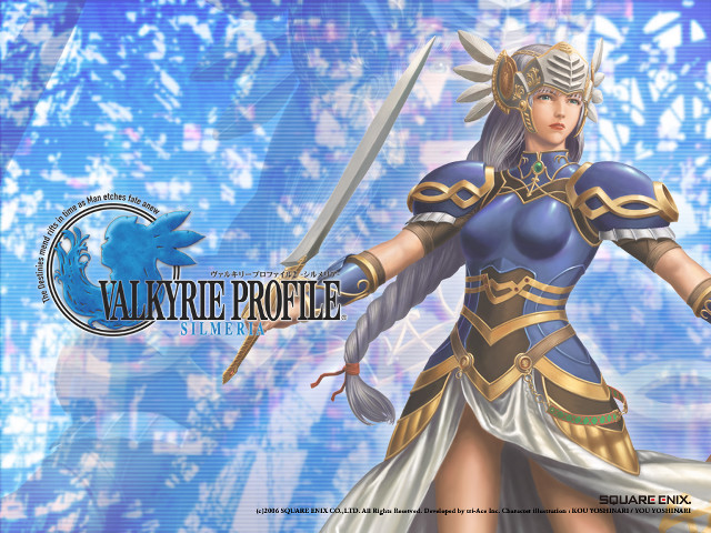 Valkyrie blue armor sword woman free wallpaper for desktop - medium preview image