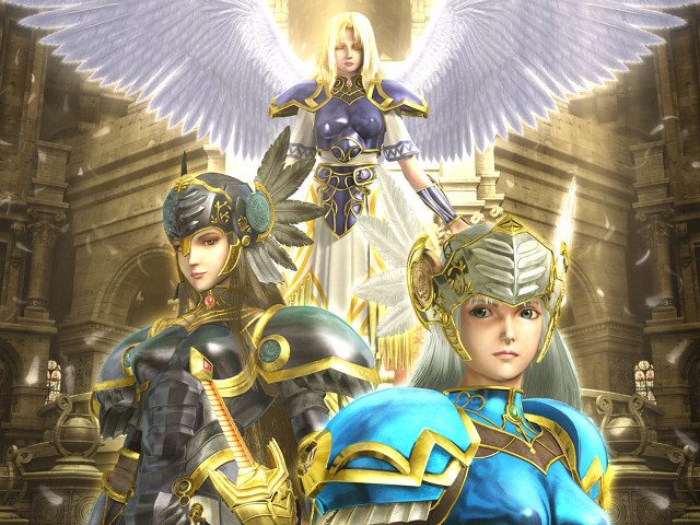 Women armor wings angel above free wallpaper for desktop - medium preview image