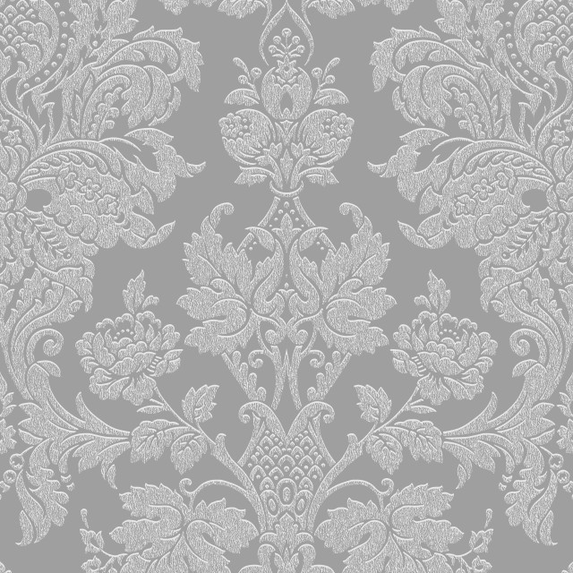 Gray white floral wallpaper design #3 free wallpaper for tablet - medium preview image
