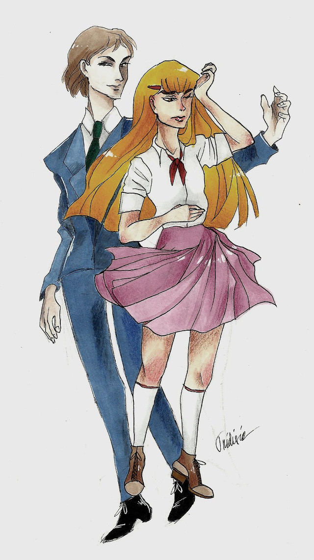 Man woman dancing arms around free wallpaper for mobile - medium preview image