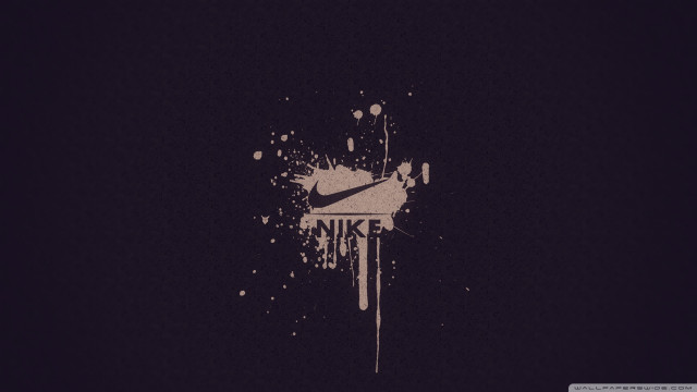 Nike logo splattered dark background free wallpaper for desktop - medium preview image