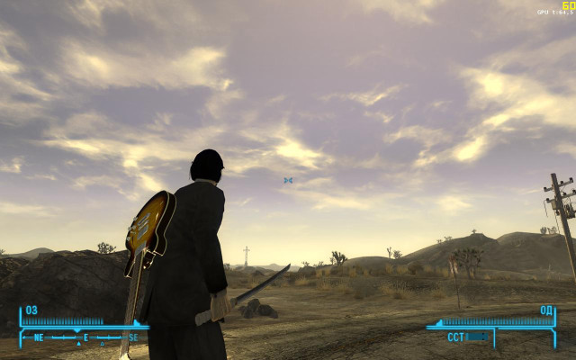 Desert man guitar case plane free wallpaper for desktop - medium preview image