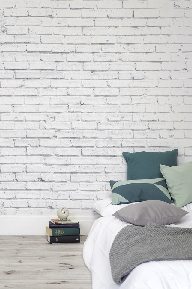 Bed book floor brick wall free wallpaper for mobile - medium preview image
