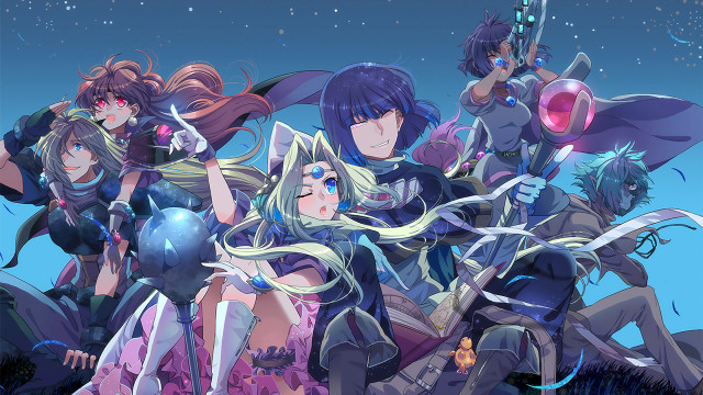 Anime characters group blue sky #18 free wallpaper for desktop - medium preview image