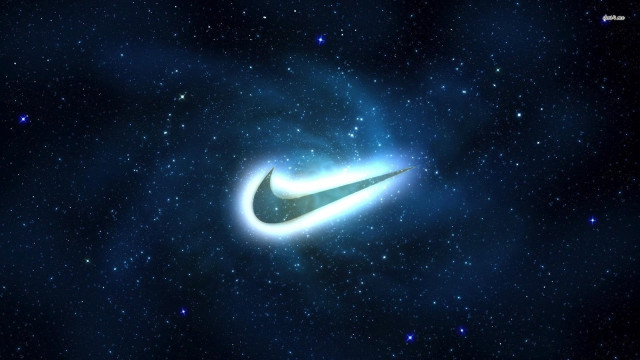 Black blue nike logo galaxy #2 free wallpaper for desktop - medium preview image
