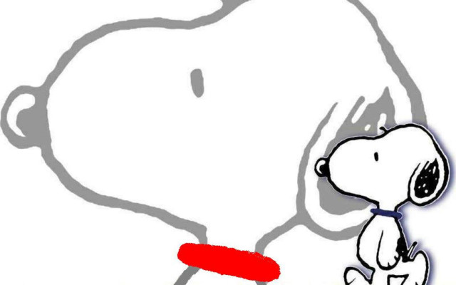 Snoopy dog red frisbee drawing free wallpaper for desktop - medium preview image