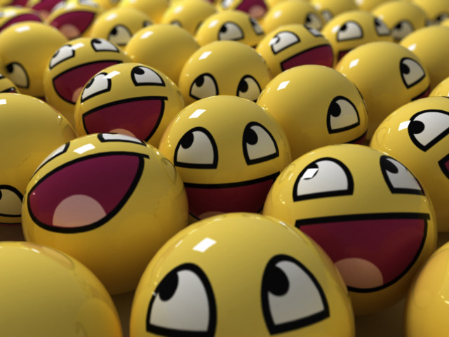Yellow balls with faces painted #2 free wallpaper for desktop - medium preview image