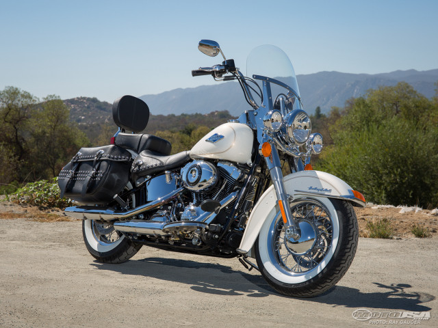 Motorcycle parked road mountains background free wallpaper for desktop - medium preview image