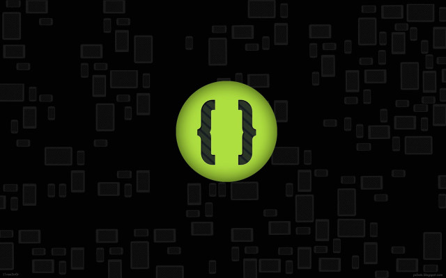 Green circle black background squares free wallpaper for desktop - medium preview image