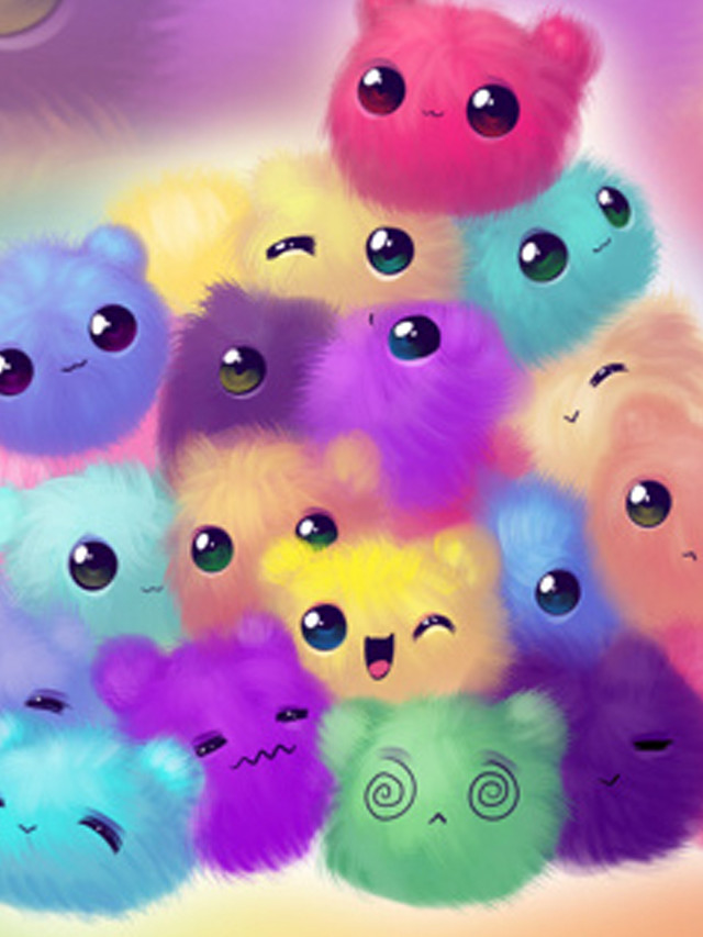 Stuffed animals colorful pile grouped free wallpaper for mobile - medium preview image