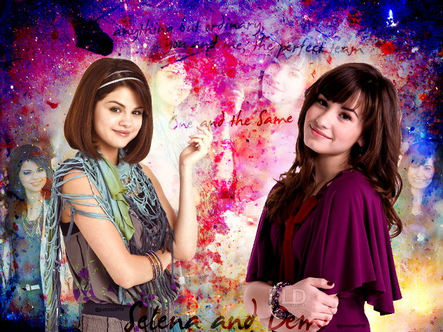 Women standing colorful background stars free wallpaper for desktop - medium preview image