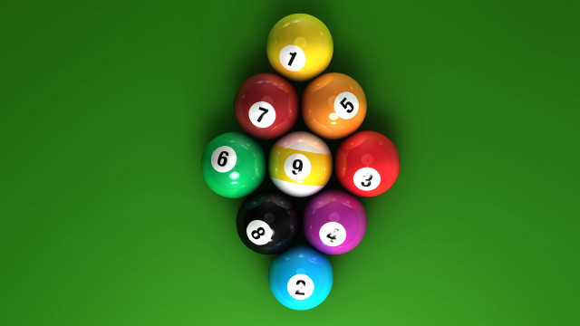 Pool table eight balls triangle free wallpaper for desktop - medium preview image