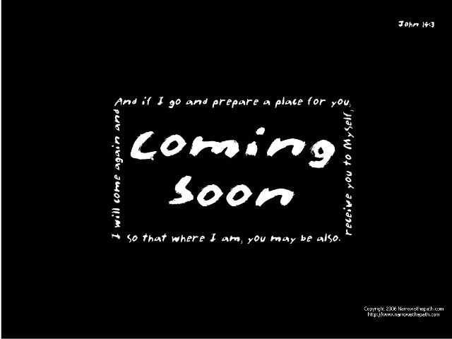 Black white photo quote coming free wallpaper for desktop - medium preview image