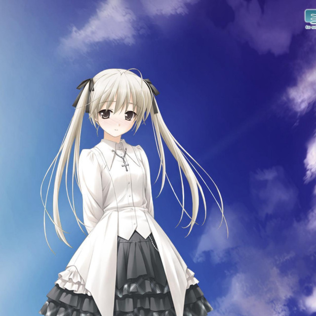 Anime girl white dress long #2 free wallpaper for tablet - medium preview image