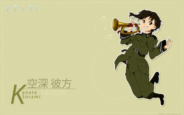 Cartoon character running trumpet song free wallpaper for desktop - medium preview image