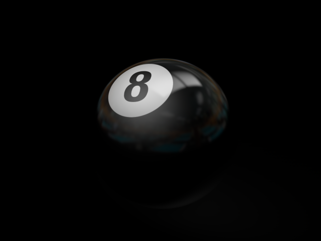 Black white eight ball dark free wallpaper for desktop - medium preview image