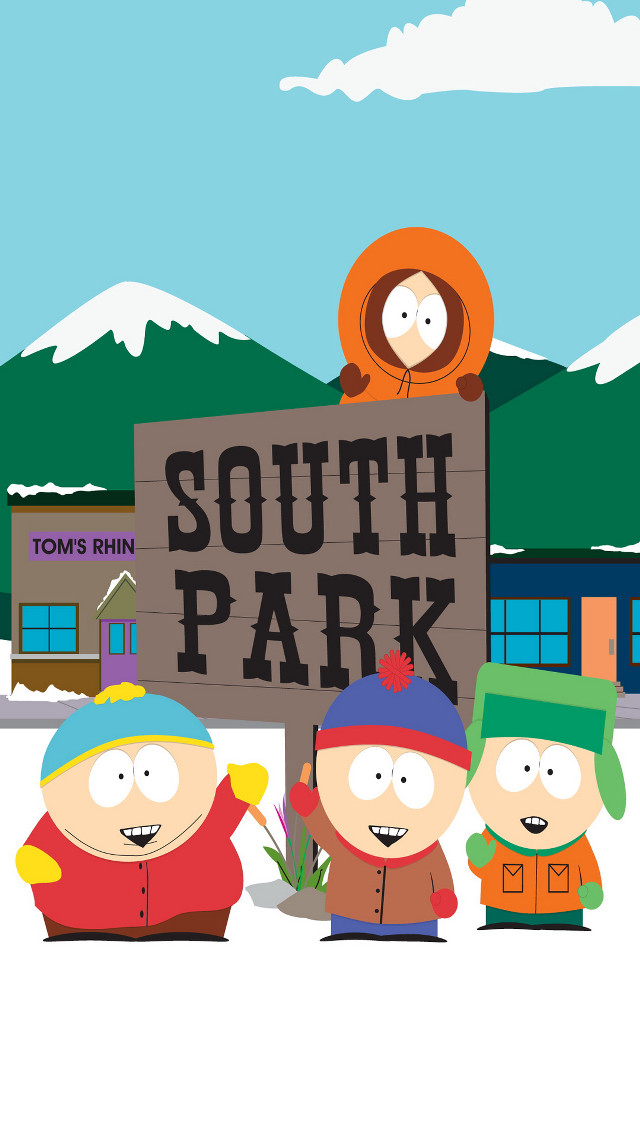 South park sign people mountain free wallpaper for mobile - medium preview image