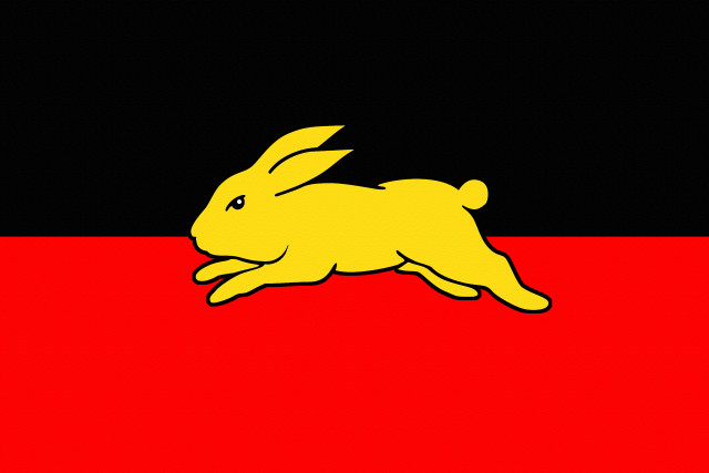 Yellow rabbit red black background free wallpaper for desktop - medium preview image