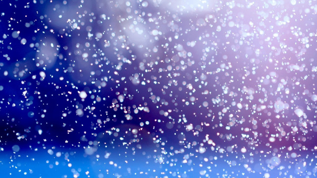 Blurry snow falling window blue free wallpaper for desktop - medium preview image