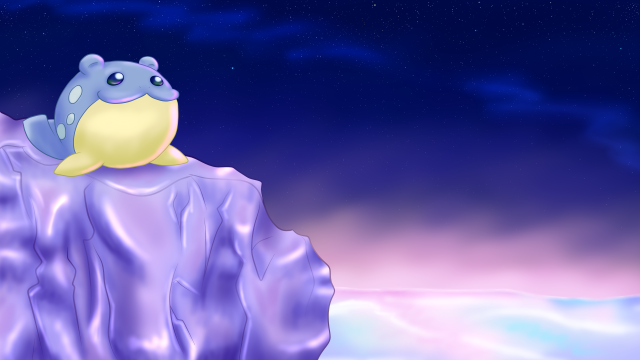 Cartoon fish rock ocean night free wallpaper for desktop - medium preview image