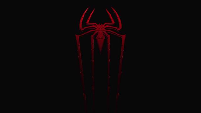Red spider man logo black #5 free wallpaper for desktop - medium preview image