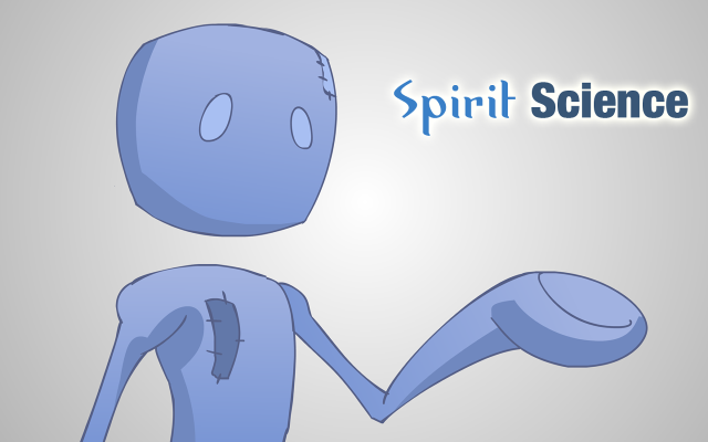 Blue cartoon character spirit science free wallpaper for desktop - medium preview image