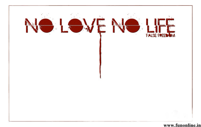 Blood dripping poster no love free wallpaper for desktop - medium preview image