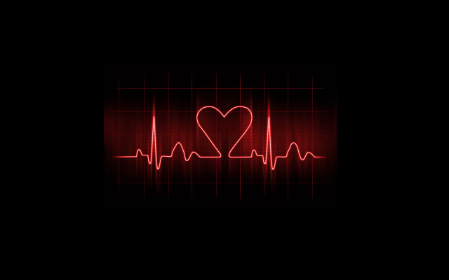 Heartbeat red line crossstitch love free wallpaper for desktop - medium preview image
