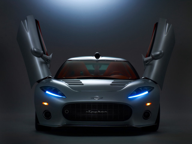 Silver sports car doors open free wallpaper for desktop - medium preview image