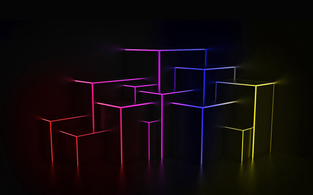 Three colored boxes red middle free wallpaper for desktop - medium preview image