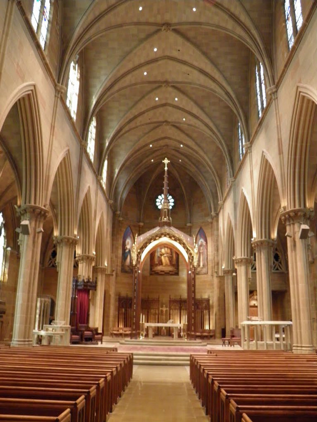 Church large alter tall ceiling free wallpaper for mobile - medium preview image