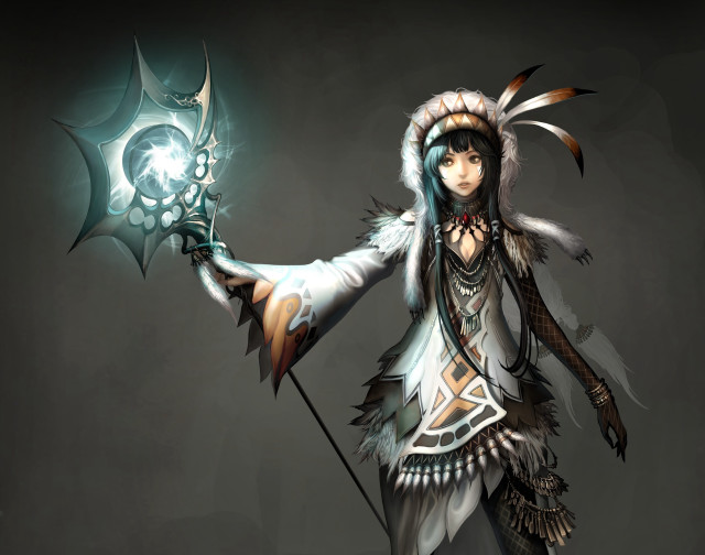 Native american woman crystal ball free wallpaper for desktop - medium preview image