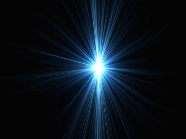 Bright blue star burst black free wallpaper for desktop - medium preview image